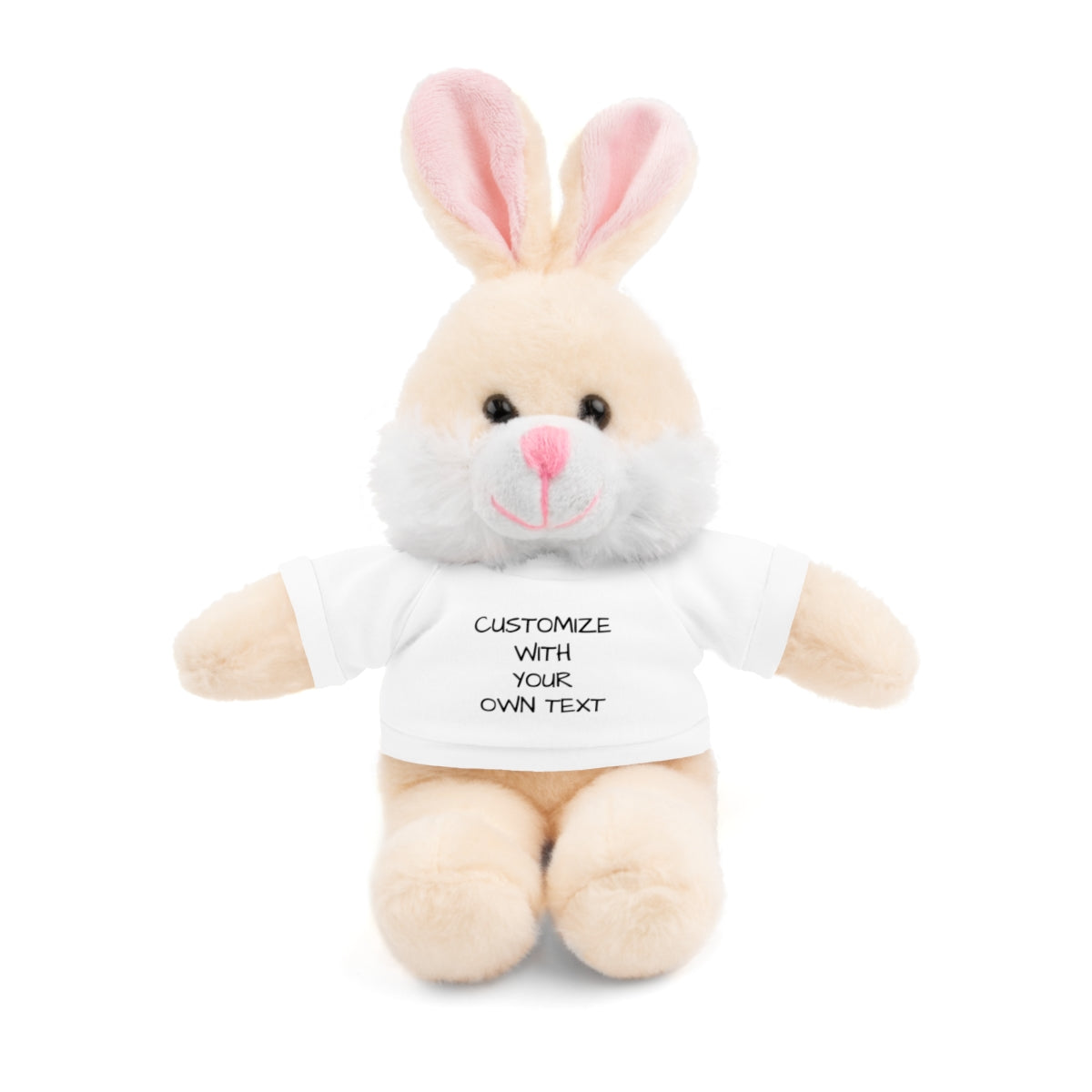 Stuffed Animal with Custom T-Shirt | Personalized Plush Gift | Kids Birthday Present | Customizable Text - c239a25