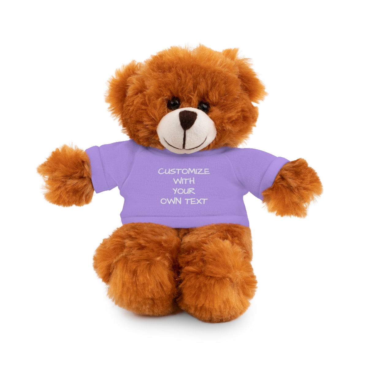 Stuffed Animal with Custom T-Shirt | Personalized Plush Gift | Kids Birthday Present | Customizable Text - c239a25