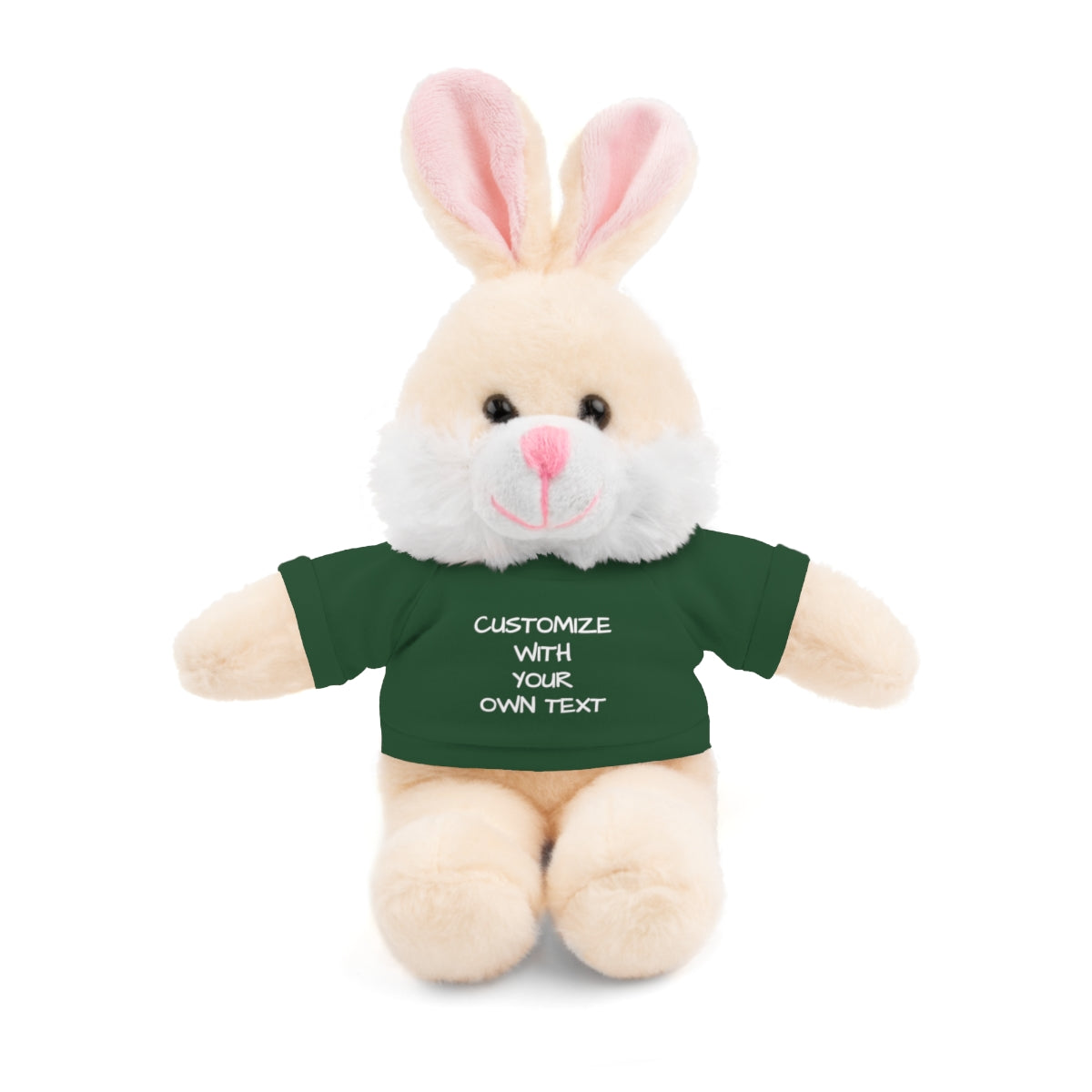 Stuffed Animal with Custom T-Shirt | Personalized Plush Gift | Kids Birthday Present | Customizable Text - c239a25