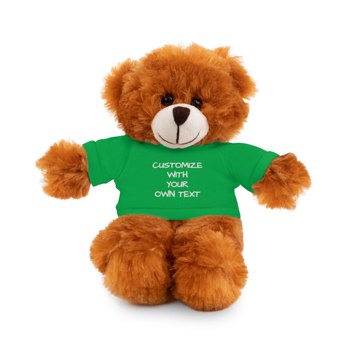 Stuffed Animal with Custom T-Shirt | Personalized Plush Gift | Kids Birthday Present | Customizable Text - c239a25
