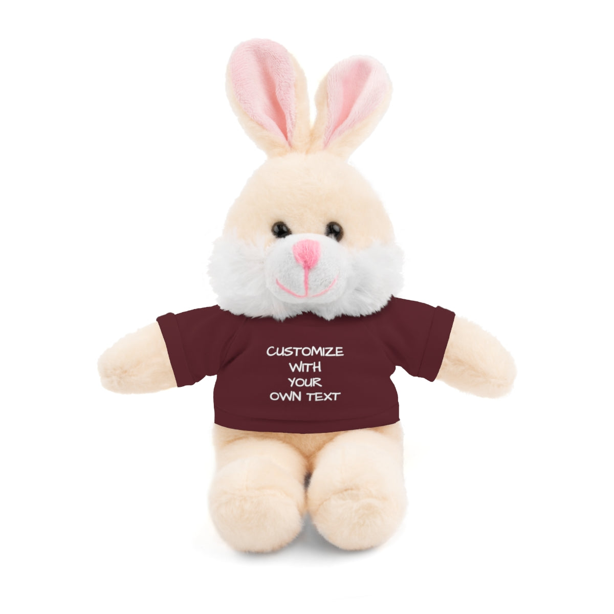 Stuffed Animal with Custom T-Shirt | Personalized Plush Gift | Kids Birthday Present | Customizable Text - c239a25