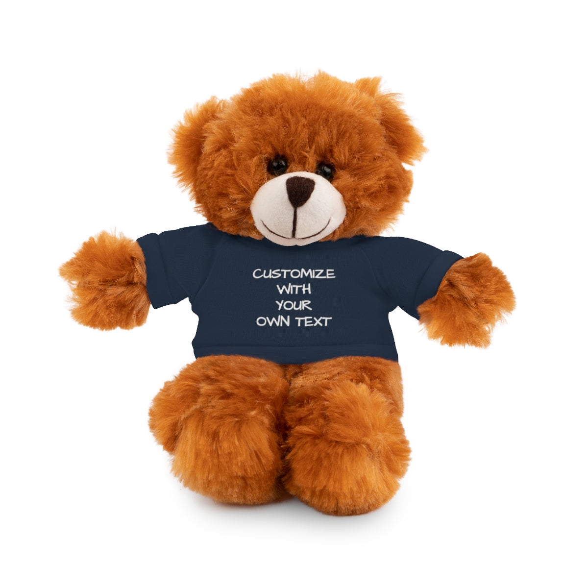 Stuffed Animal with Custom T-Shirt | Personalized Plush Gift | Kids Birthday Present | Customizable Text - c239a25