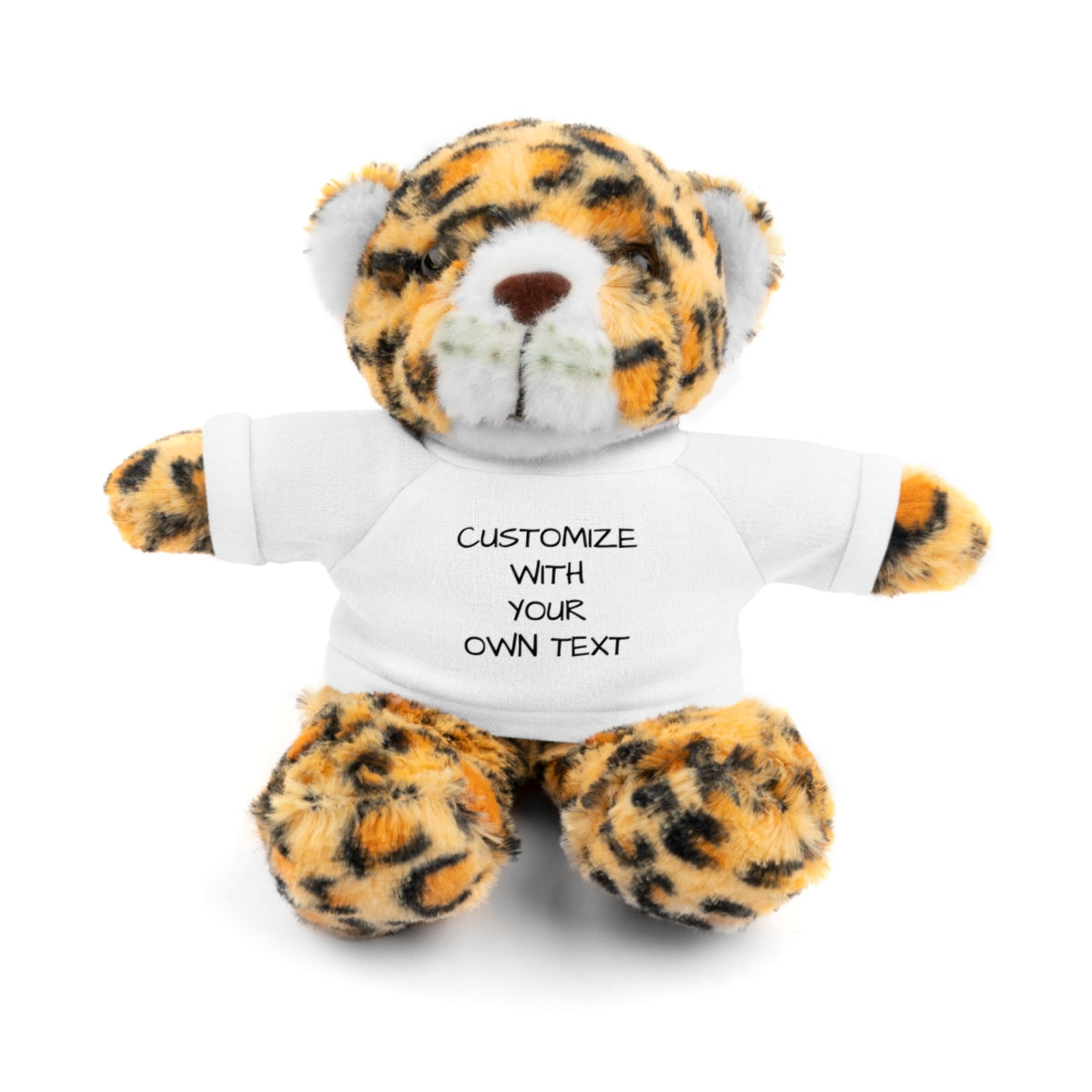 Stuffed Animal with Custom T-Shirt | Personalized Plush Gift | Kids Birthday Present | Customizable Text - c239a25