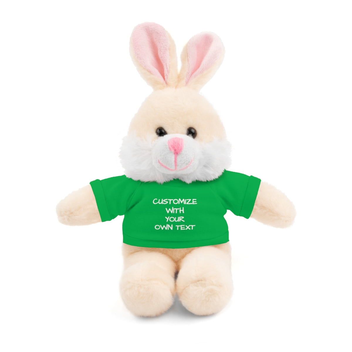 Stuffed Animal with Custom T-Shirt | Personalized Plush Gift | Kids Birthday Present | Customizable Text - c239a25