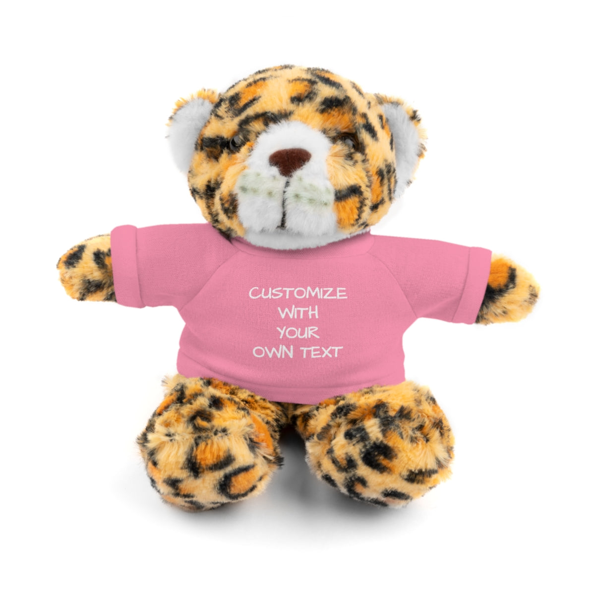 Stuffed Animal with Custom T-Shirt | Personalized Plush Gift | Kids Birthday Present | Customizable Text - c239a25