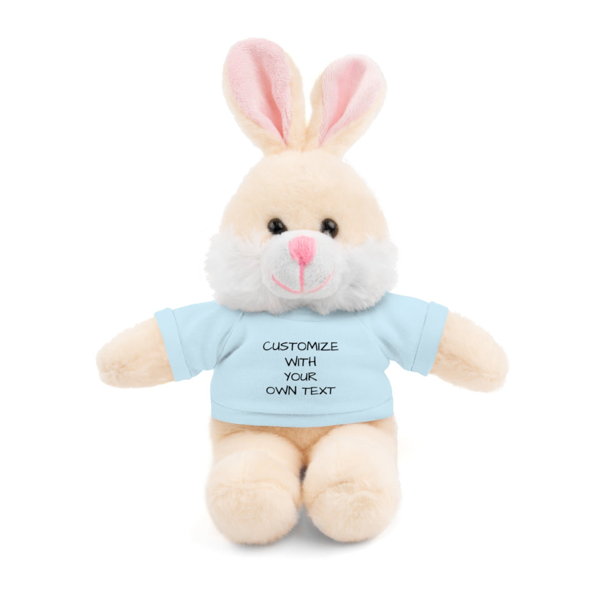 Stuffed Animal with Custom T-Shirt | Personalized Plush Gift | Kids Birthday Present | Customizable Text - c239a25