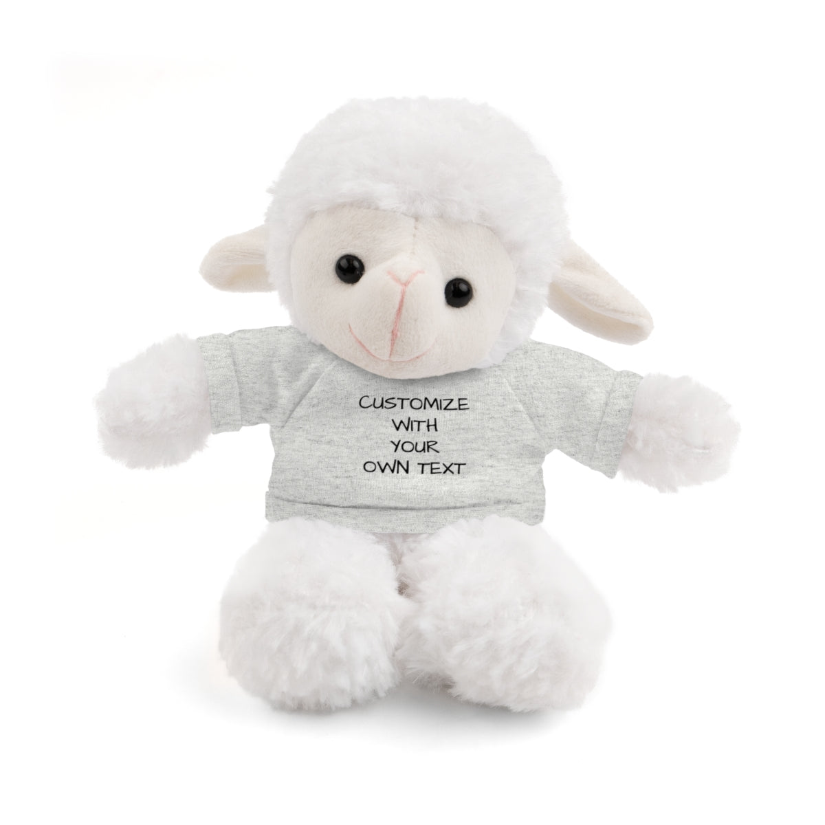 Stuffed Animal with Custom T-Shirt | Personalized Plush Gift | Kids Birthday Present | Customizable Text - c239a25