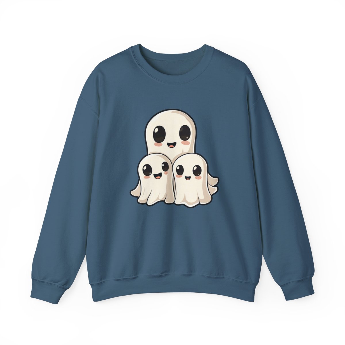 Adorable Kawaii Ghost Sweatshirt for Halloween - c461a25