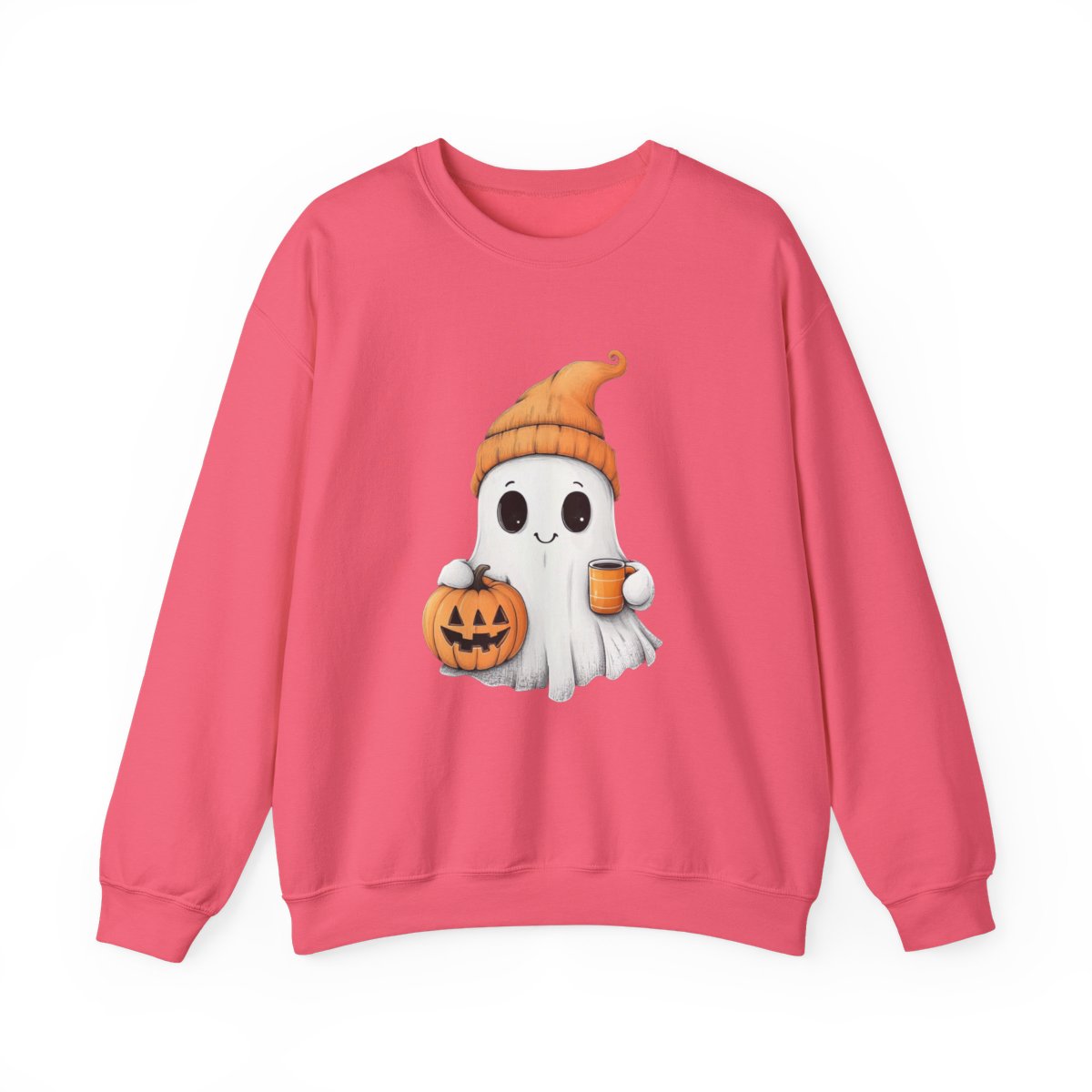 Pumpkin Spice Ghost Sweatshirt - Cozy Halloween Vibes - c497a25