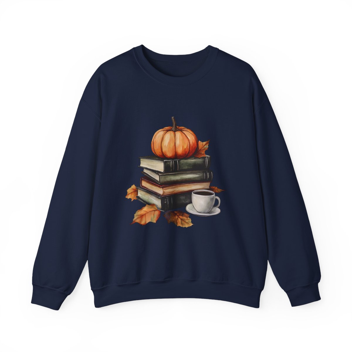 Books, Pumpkins & Coffee Sweatshirt - Autumn Aesthetic Vibes - c466a25