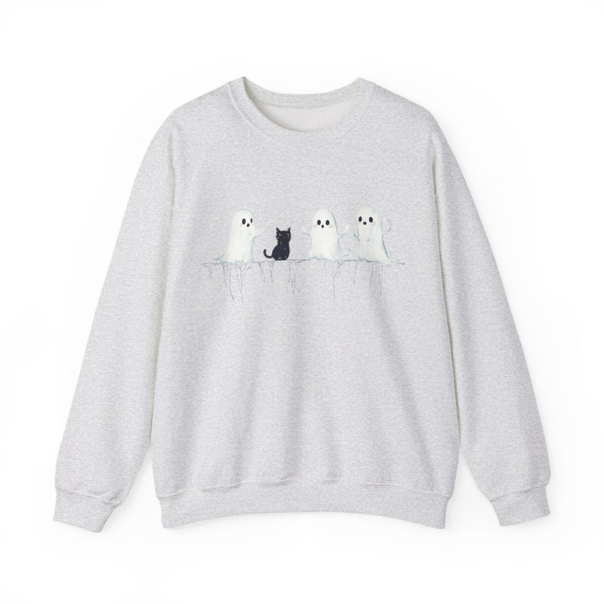 Boo Crew Ghost & Cat Sweatshirt - Spooky Season Vibes - c493a25