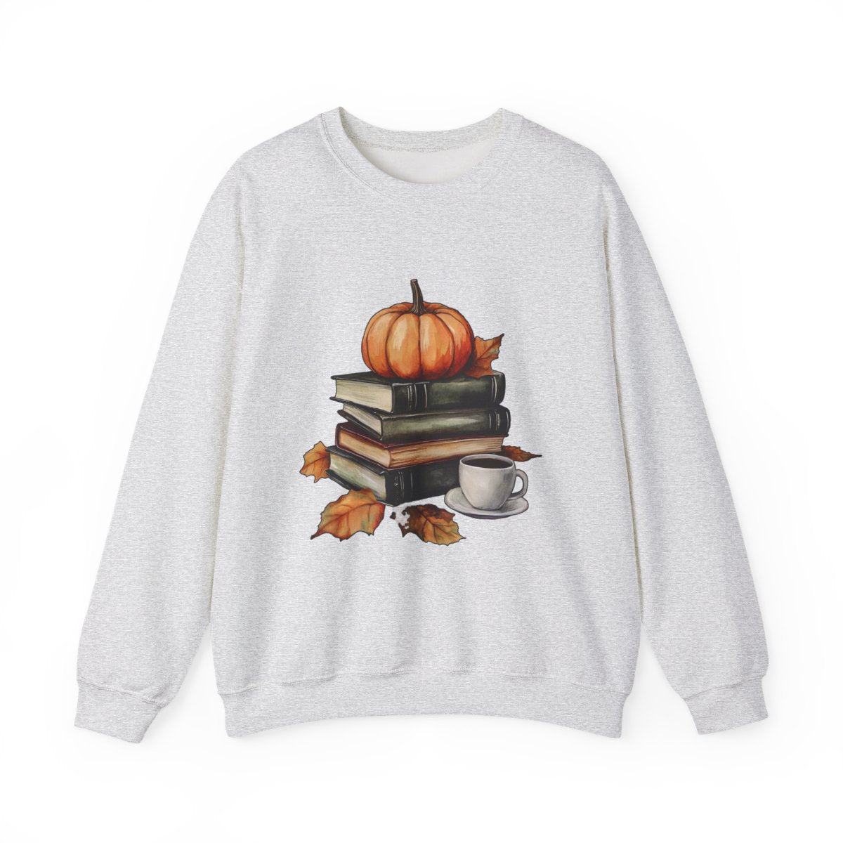 Books, Pumpkins & Coffee Sweatshirt - Autumn Aesthetic Vibes - c466a25