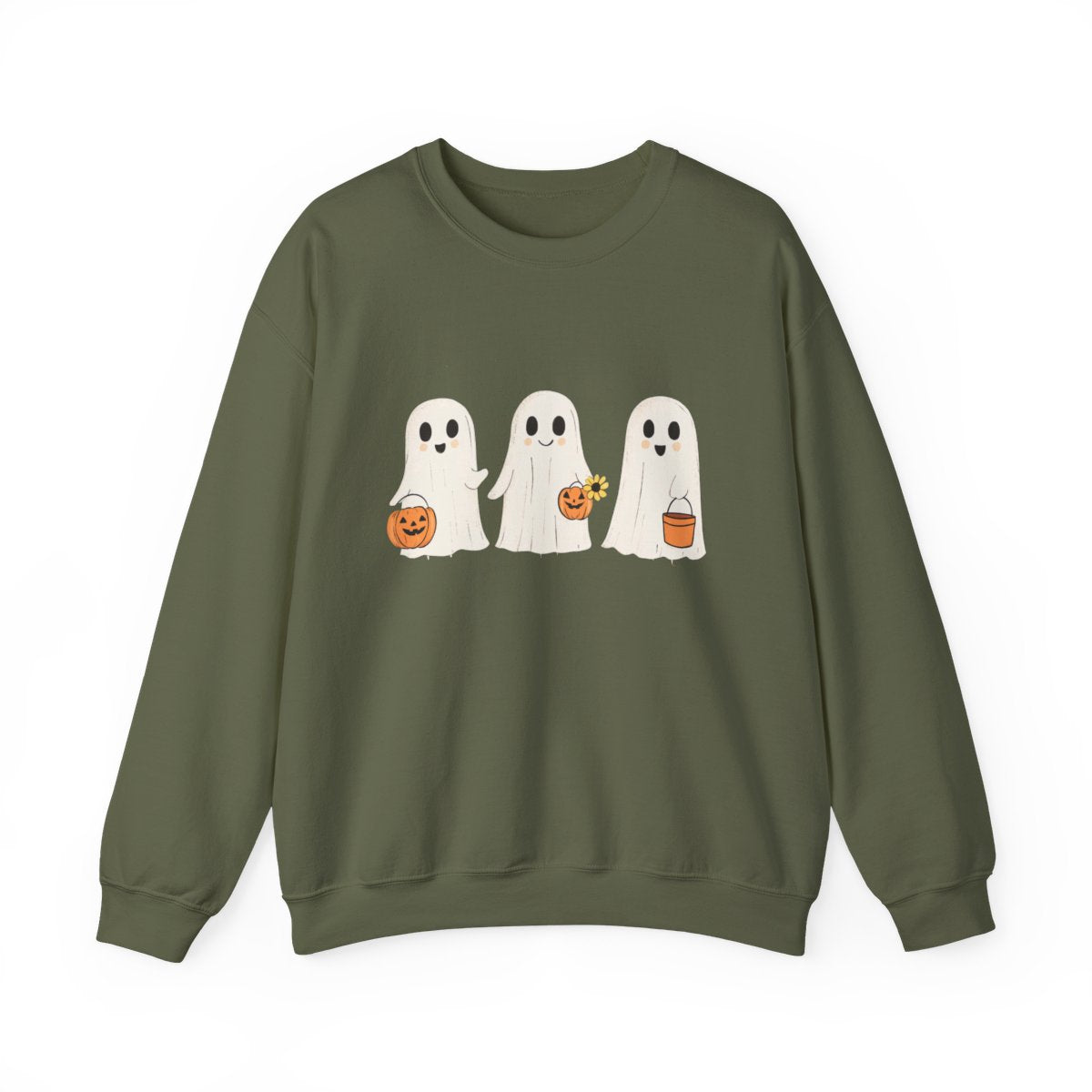 Trick or Treat Ghost Crew Sweatshirt - Spooky Fall Vibes - c495a25
