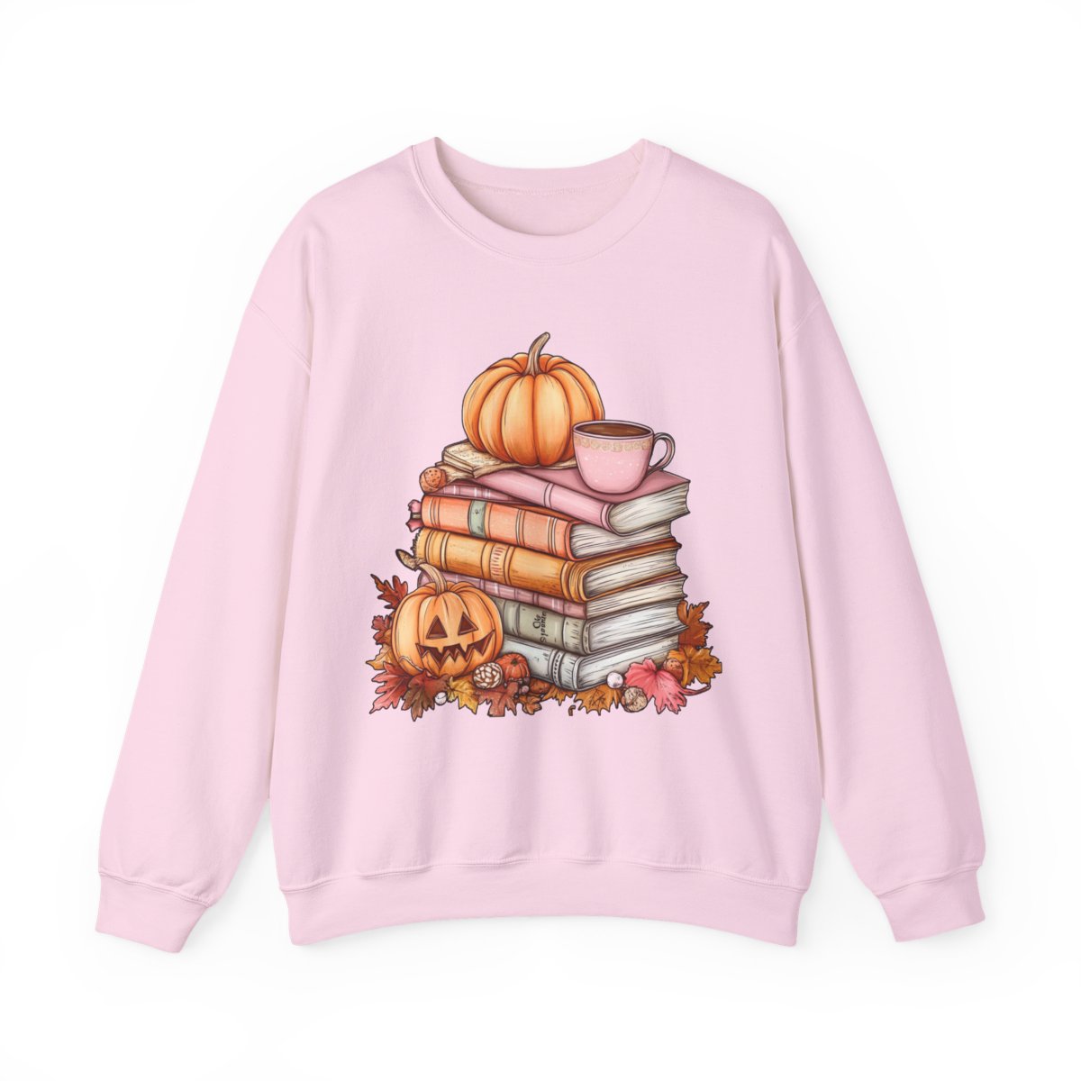Pumpkins & Books Sweatshirt - Cozy Spooky Season Vibes - c467a25