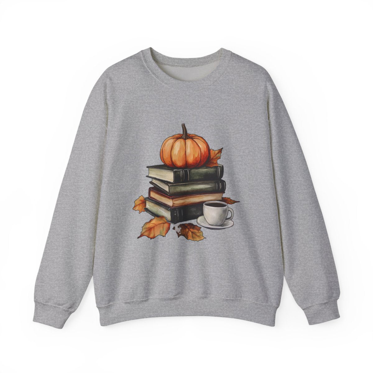 Books, Pumpkins & Coffee Sweatshirt - Autumn Aesthetic Vibes - c466a25