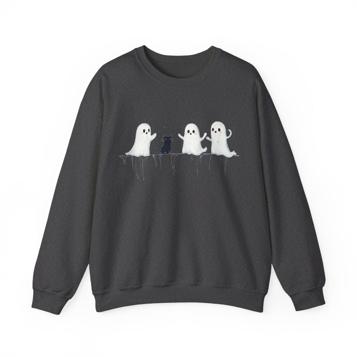 Boo Crew Ghost & Cat Sweatshirt - Spooky Season Vibes - c493a25