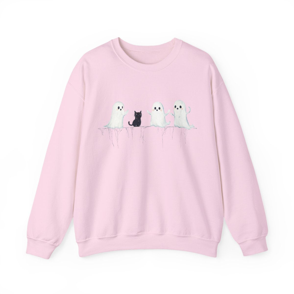 Boo Crew Ghost & Cat Sweatshirt - Spooky Season Vibes - c493a25