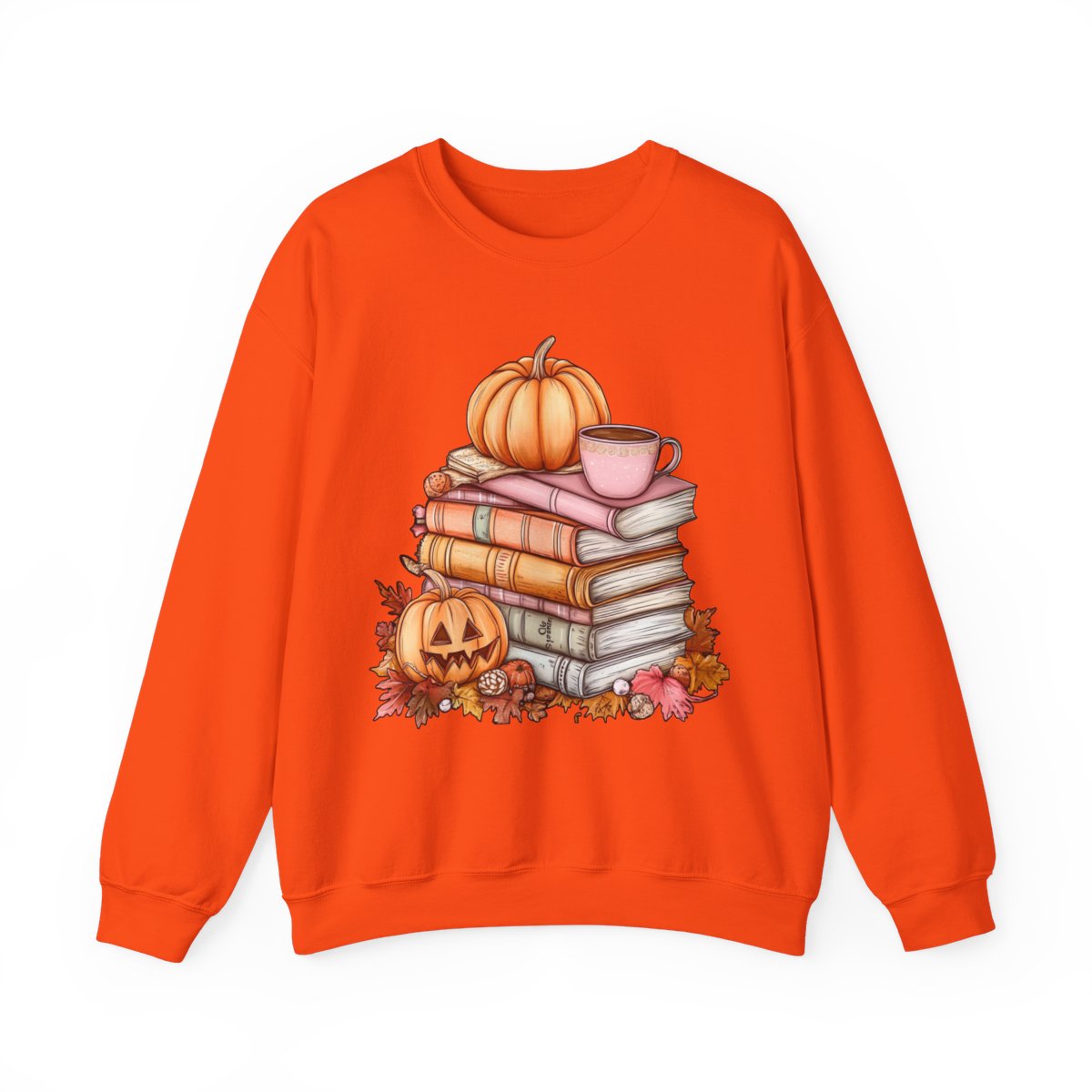 Pumpkins & Books Sweatshirt - Cozy Spooky Season Vibes - c467a25