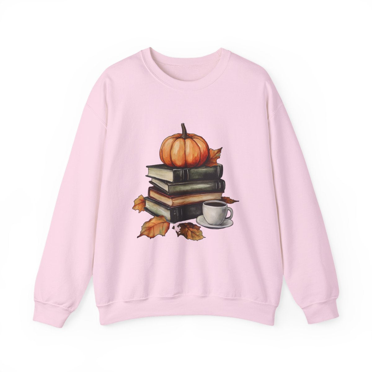 Books, Pumpkins & Coffee Sweatshirt - Autumn Aesthetic Vibes - c466a25