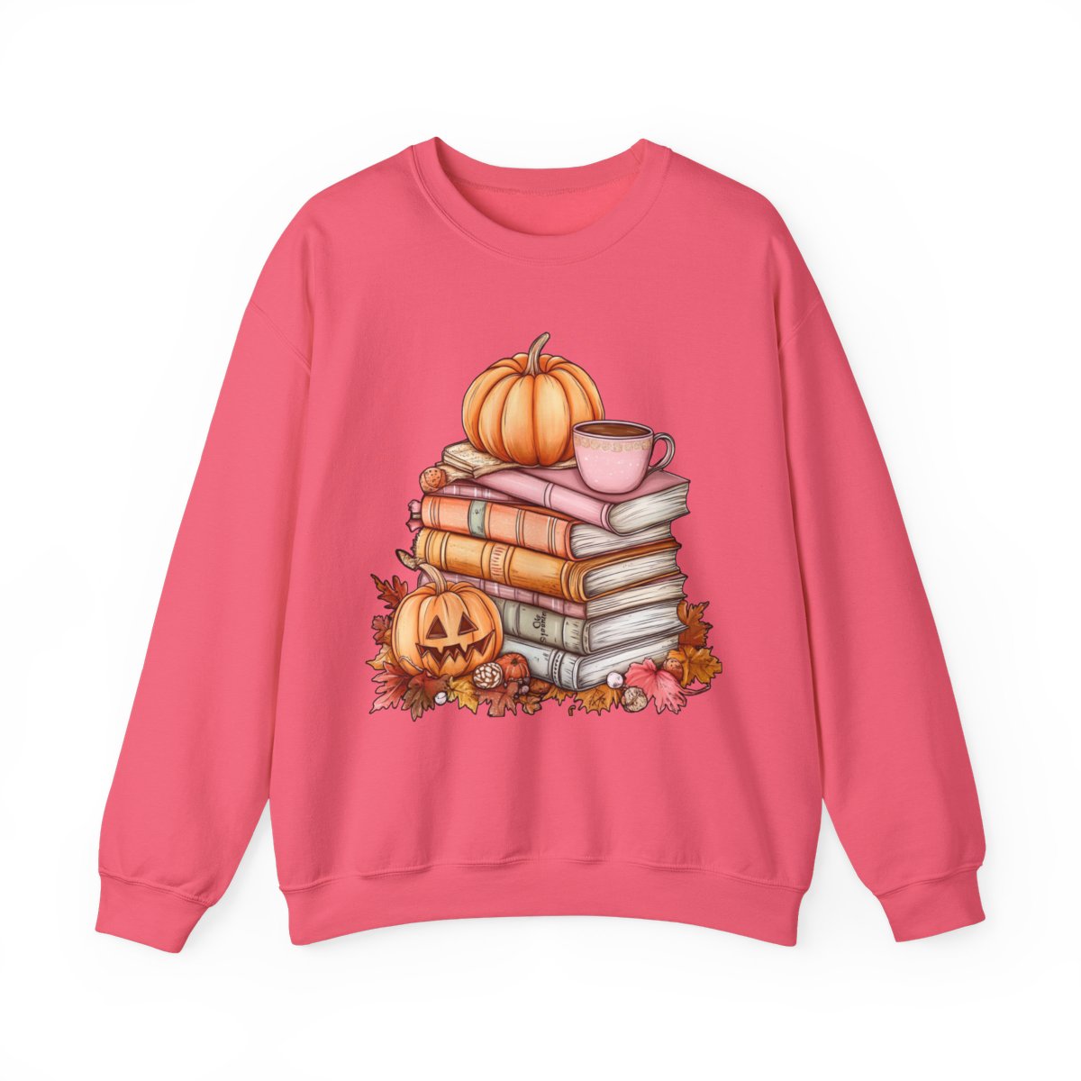Pumpkins & Books Sweatshirt - Cozy Spooky Season Vibes - c467a25