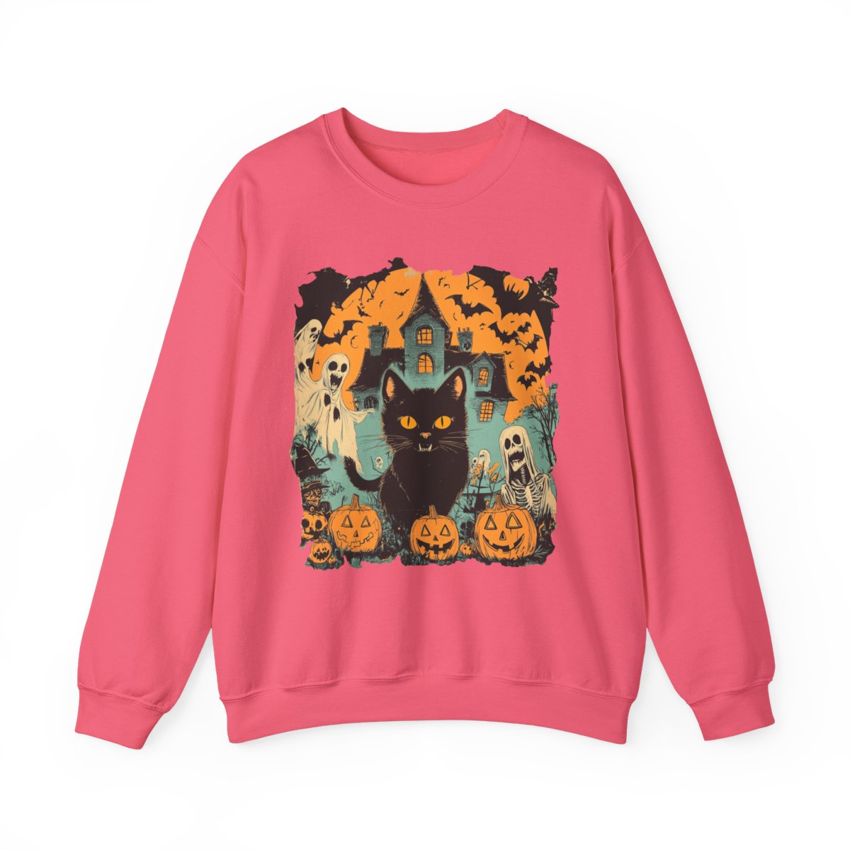 Haunted Cat & Pumpkin Sweatshirt - Spooky Season Must-Have - c501a25