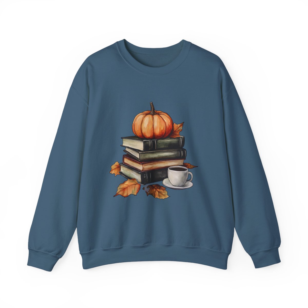 Books, Pumpkins & Coffee Sweatshirt - Autumn Aesthetic Vibes - c466a25