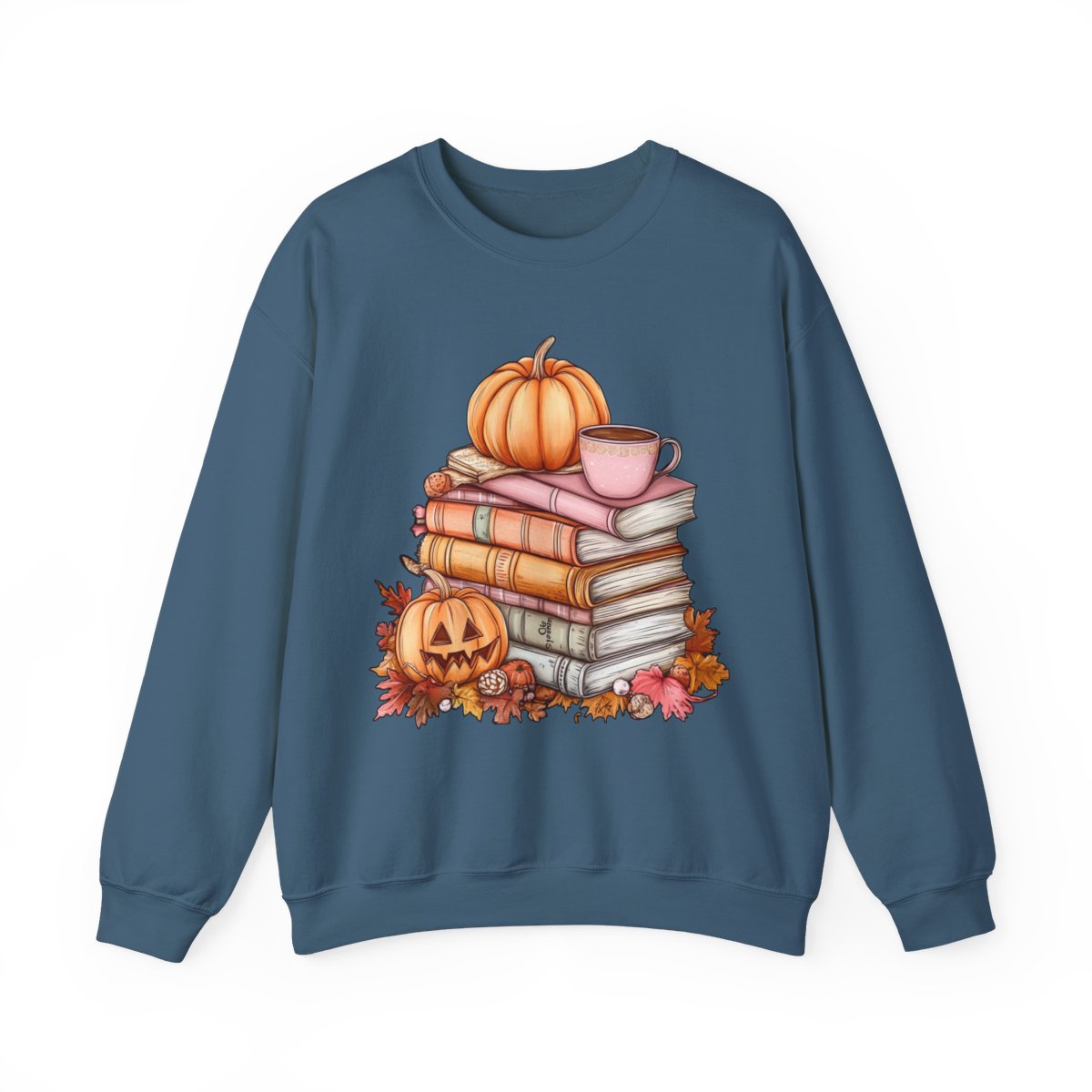 Pumpkins & Books Sweatshirt - Cozy Spooky Season Vibes - c467a25
