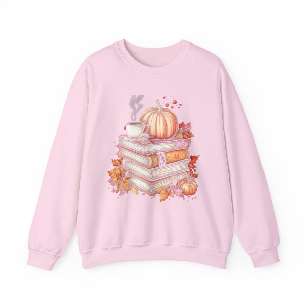 Pumpkins, Books & Coffee Sweatshirt - Fall Vibes for Readers - c464a25