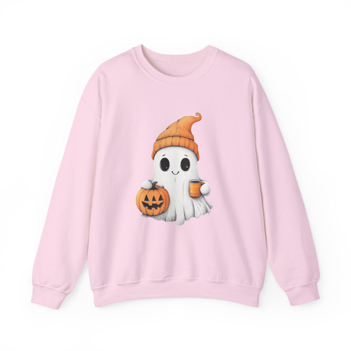 Pumpkin Spice Ghost Sweatshirt - Cozy Halloween Vibes - c497a25