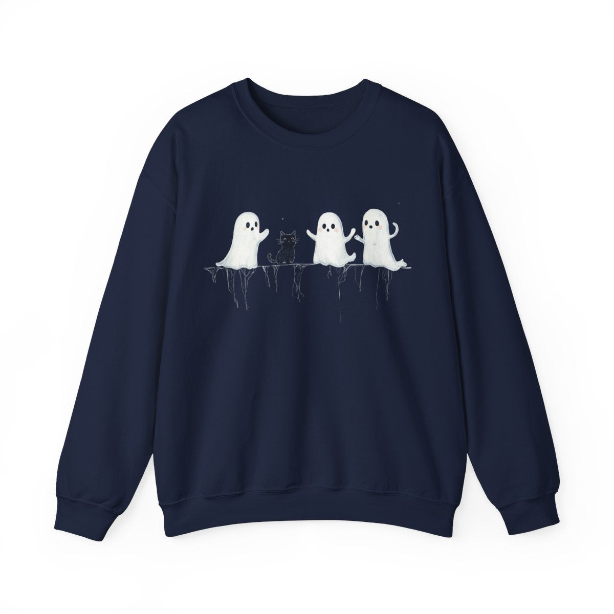 Boo Crew Ghost & Cat Sweatshirt - Spooky Season Vibes - c493a25