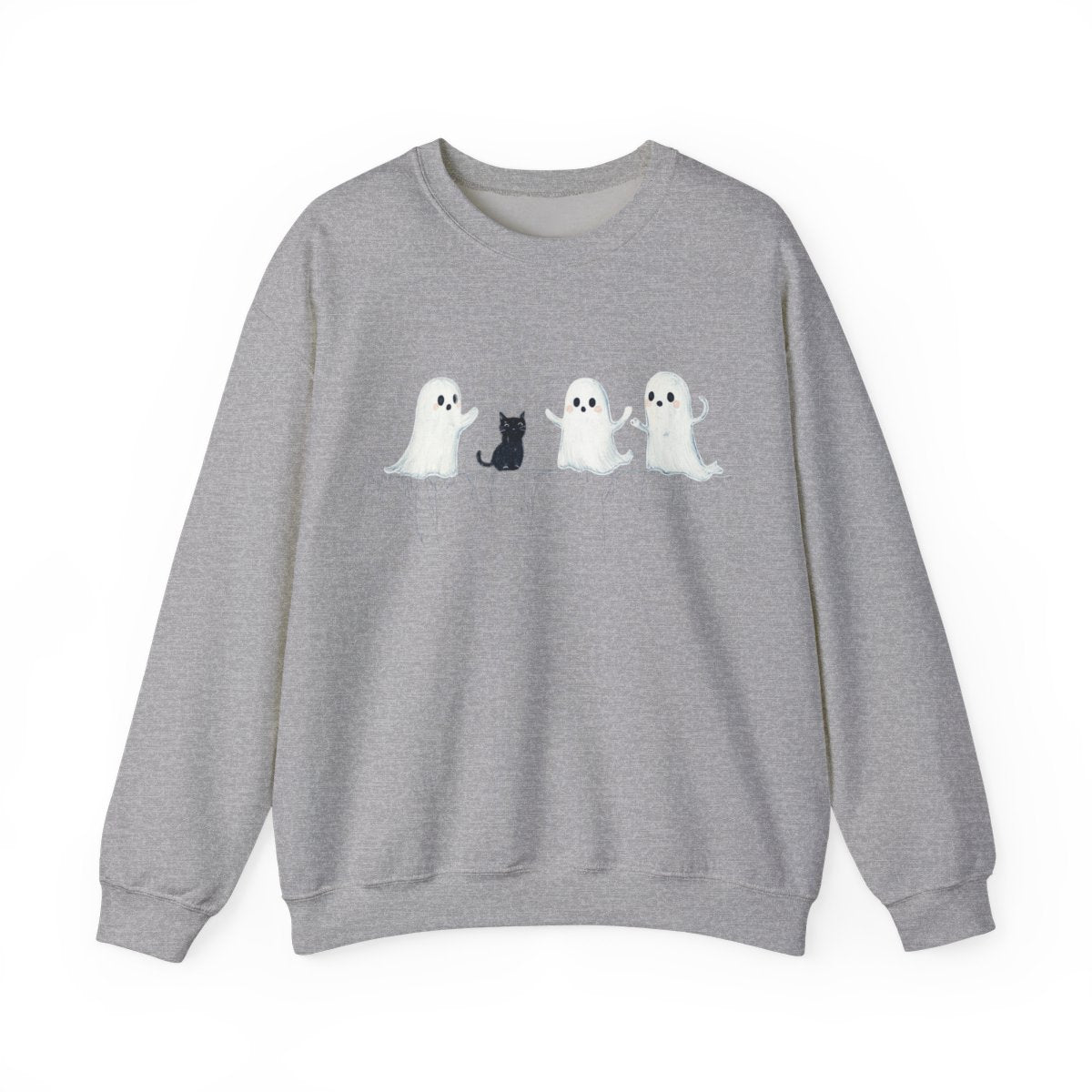 Boo Crew Ghost & Cat Sweatshirt - Spooky Season Vibes - c493a25
