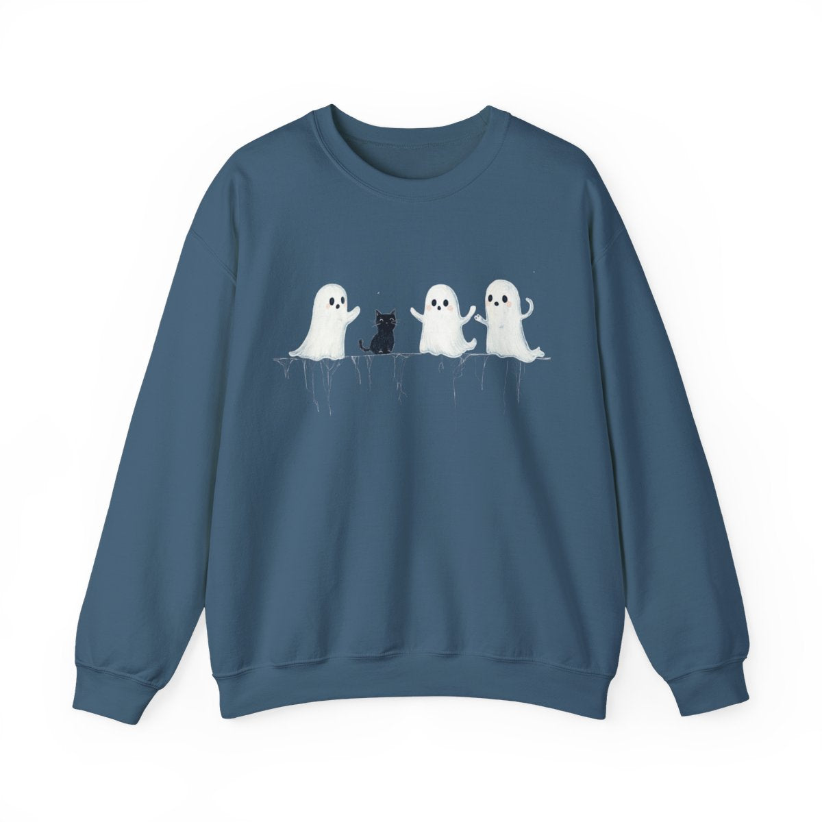 Boo Crew Ghost & Cat Sweatshirt - Spooky Season Vibes - c493a25