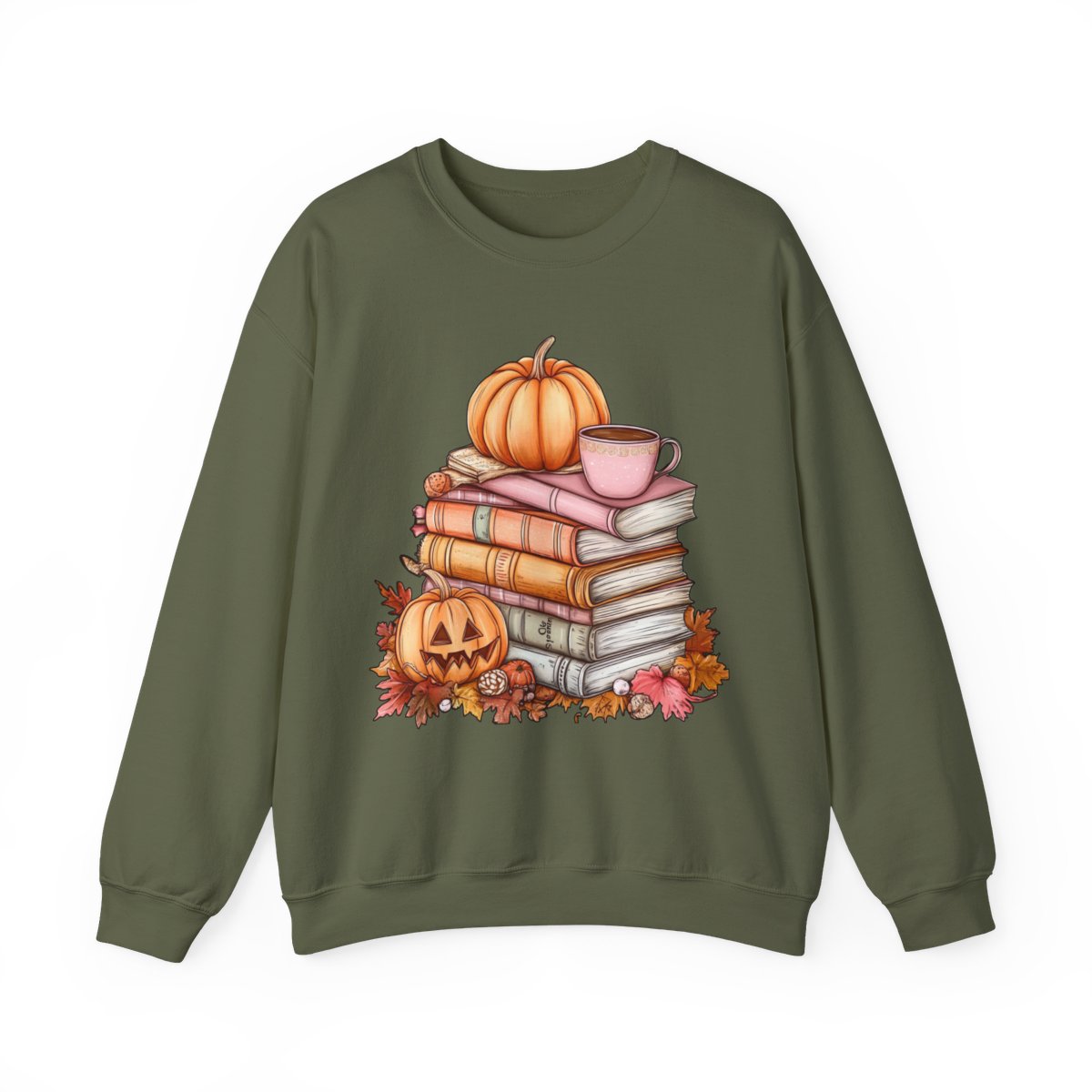 Pumpkins & Books Sweatshirt - Cozy Spooky Season Vibes - c467a25