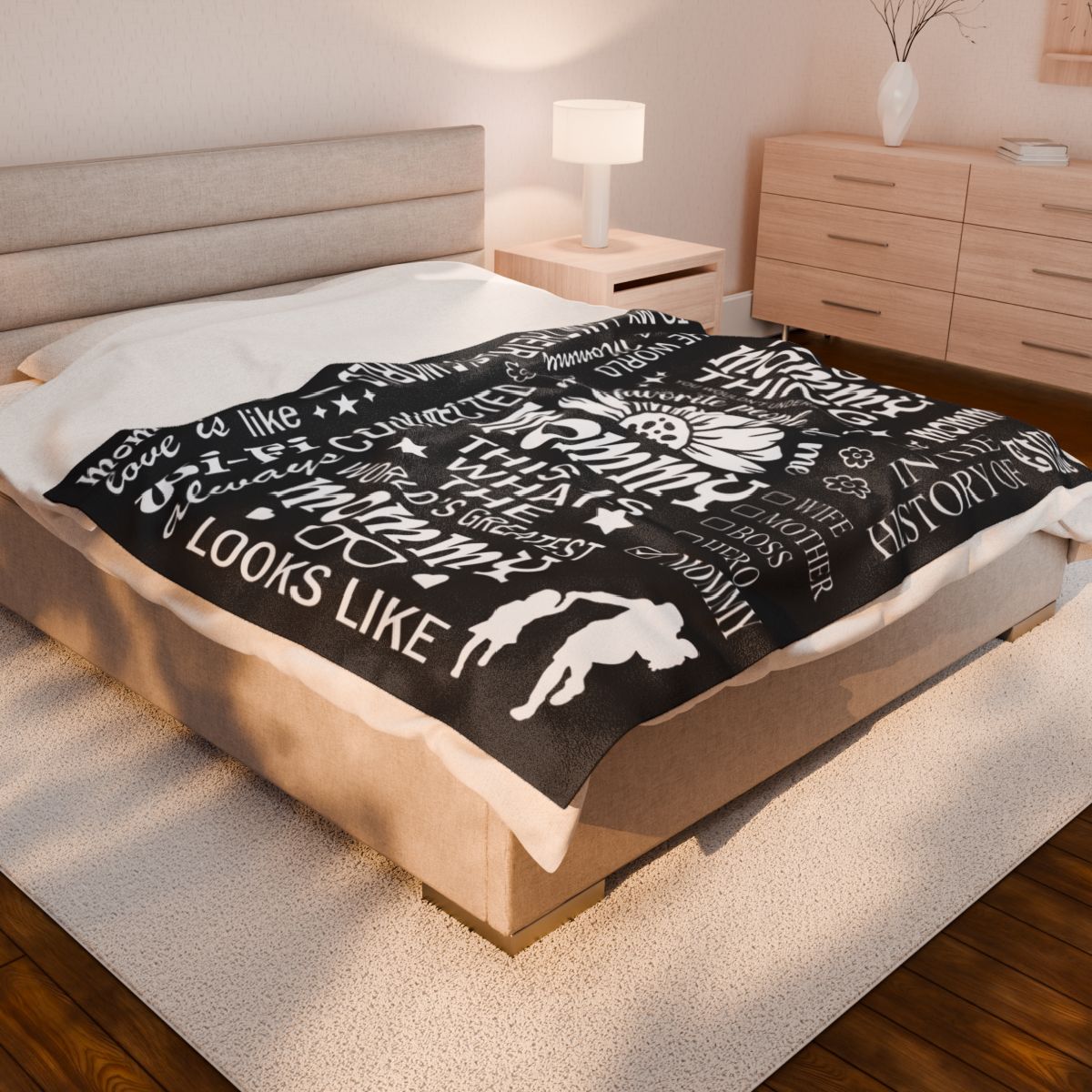 Mommy Quotes / Memes - Velveteen Throw Blanket - c19a25
