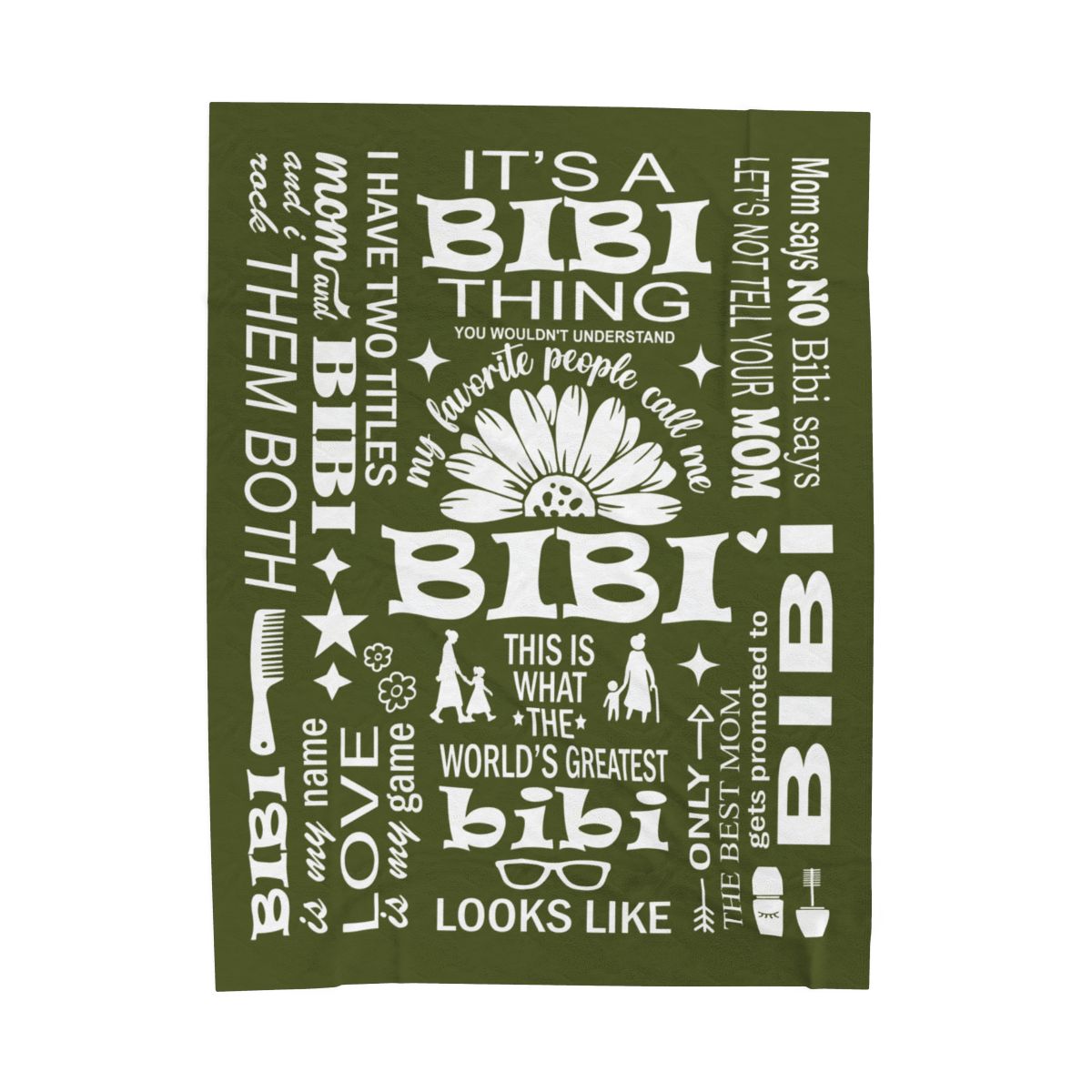 Bibi Quotes - Velveteen Plush Blanket - c161a25