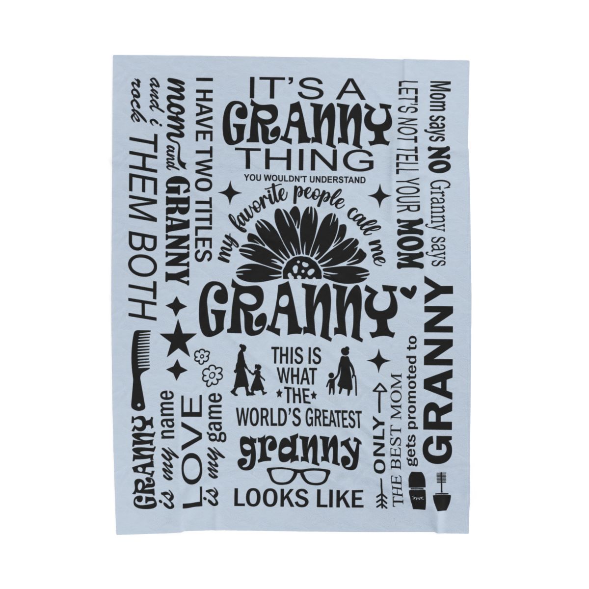 Granny Quotes - Velveteen Plush Blanket - c167a25