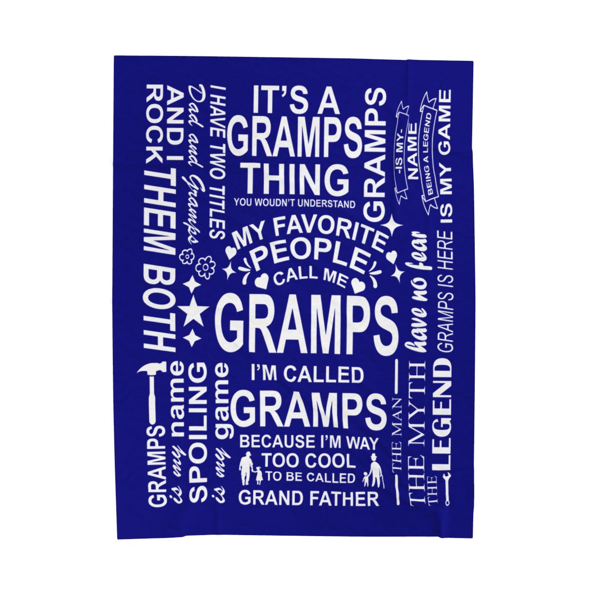 Gramps Quotes - Velveteen Plush Blanket - c151a25
