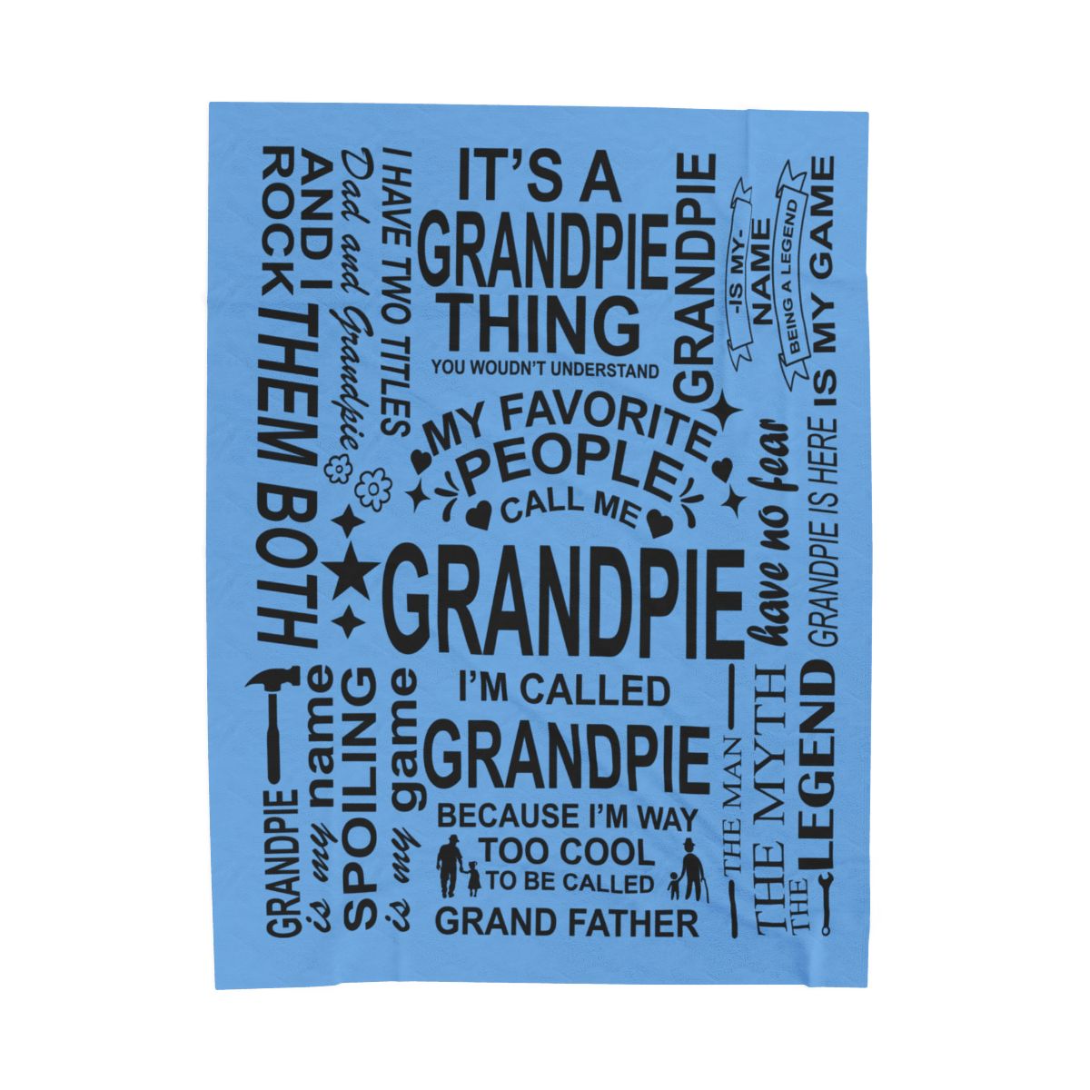 Grandpie Quotes - Velveteen Plush Blanket - c154a25