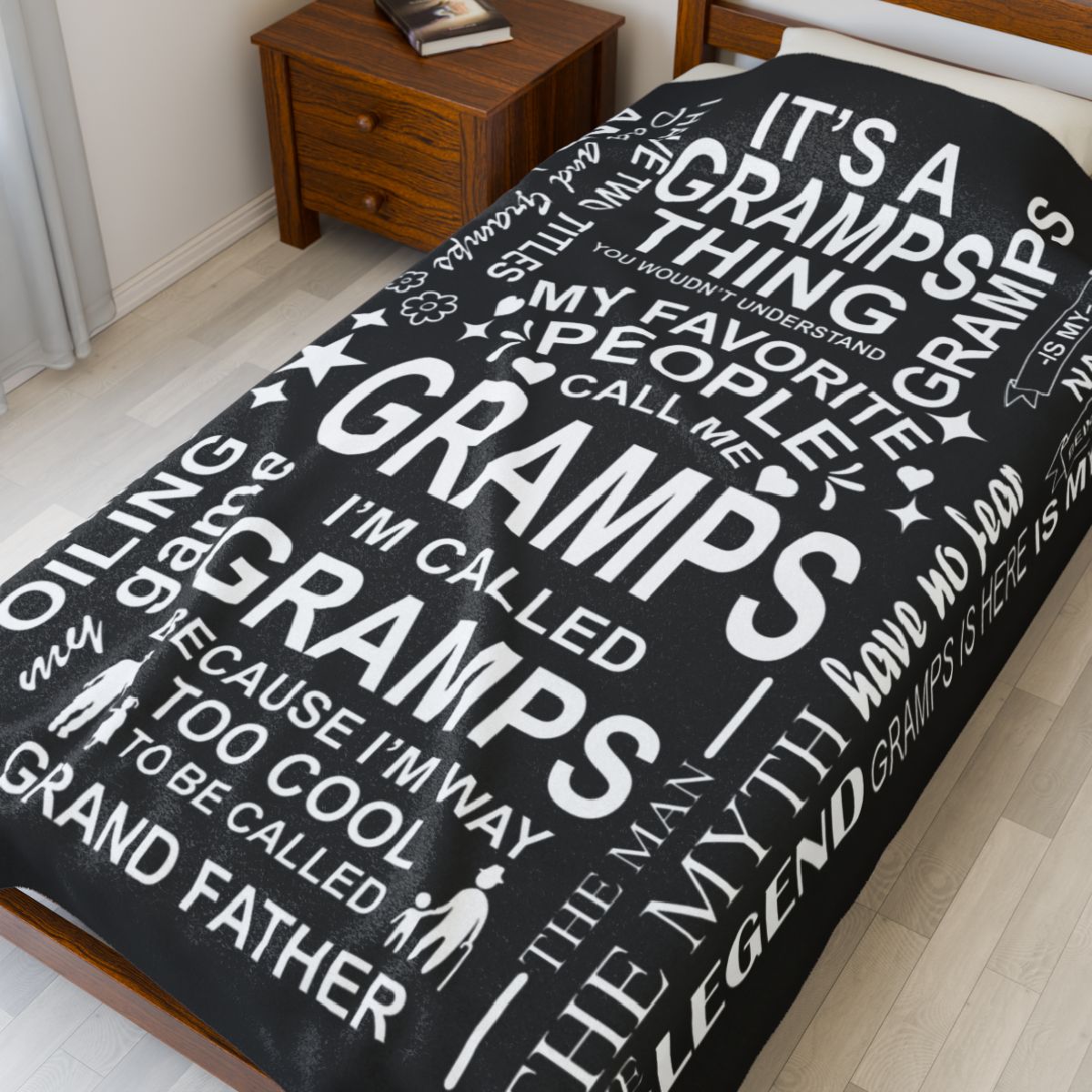 Gramps Quotes - Velveteen Plush Blanket - c151a25