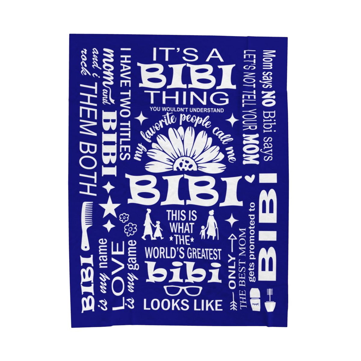 Bibi Quotes - Velveteen Plush Blanket - c161a25