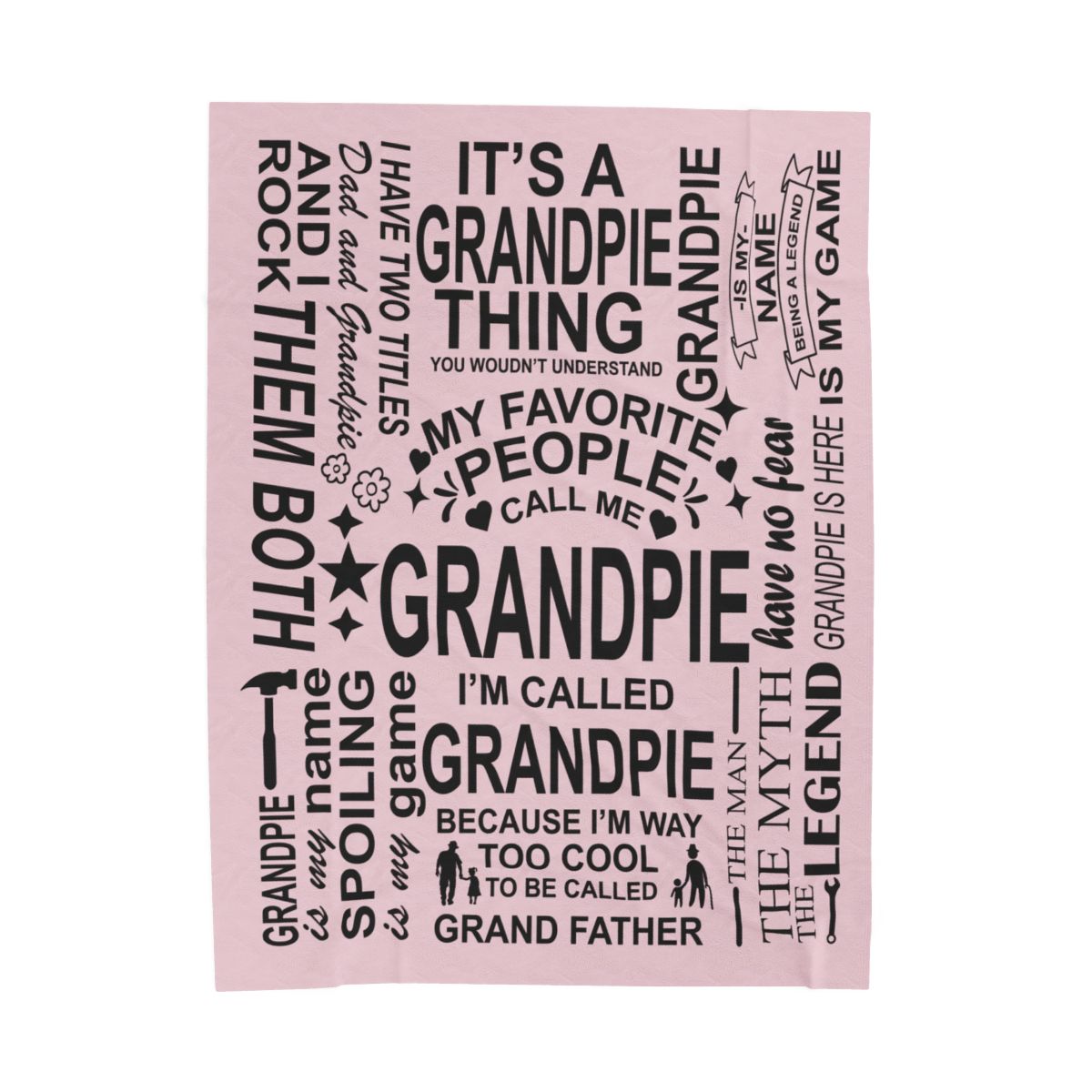 Grandpie Quotes - Velveteen Plush Blanket - c154a25