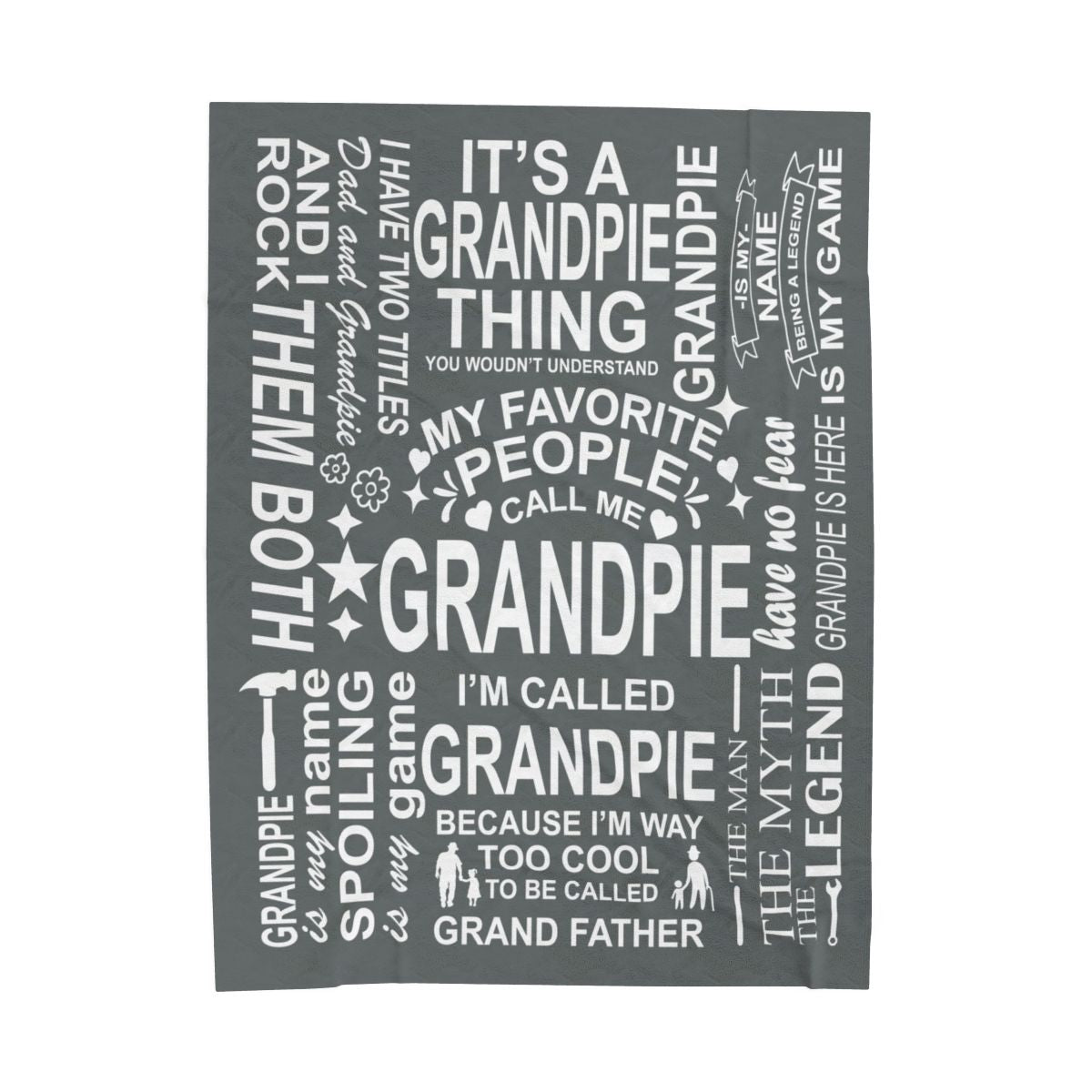 Grandpie Quotes - Velveteen Plush Blanket - c154a25