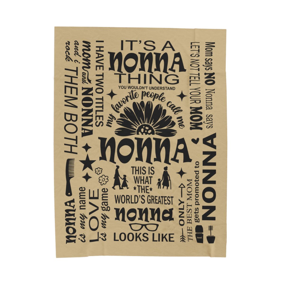 Nonna Quotes - Velveteen Plush Blanket - c173a25