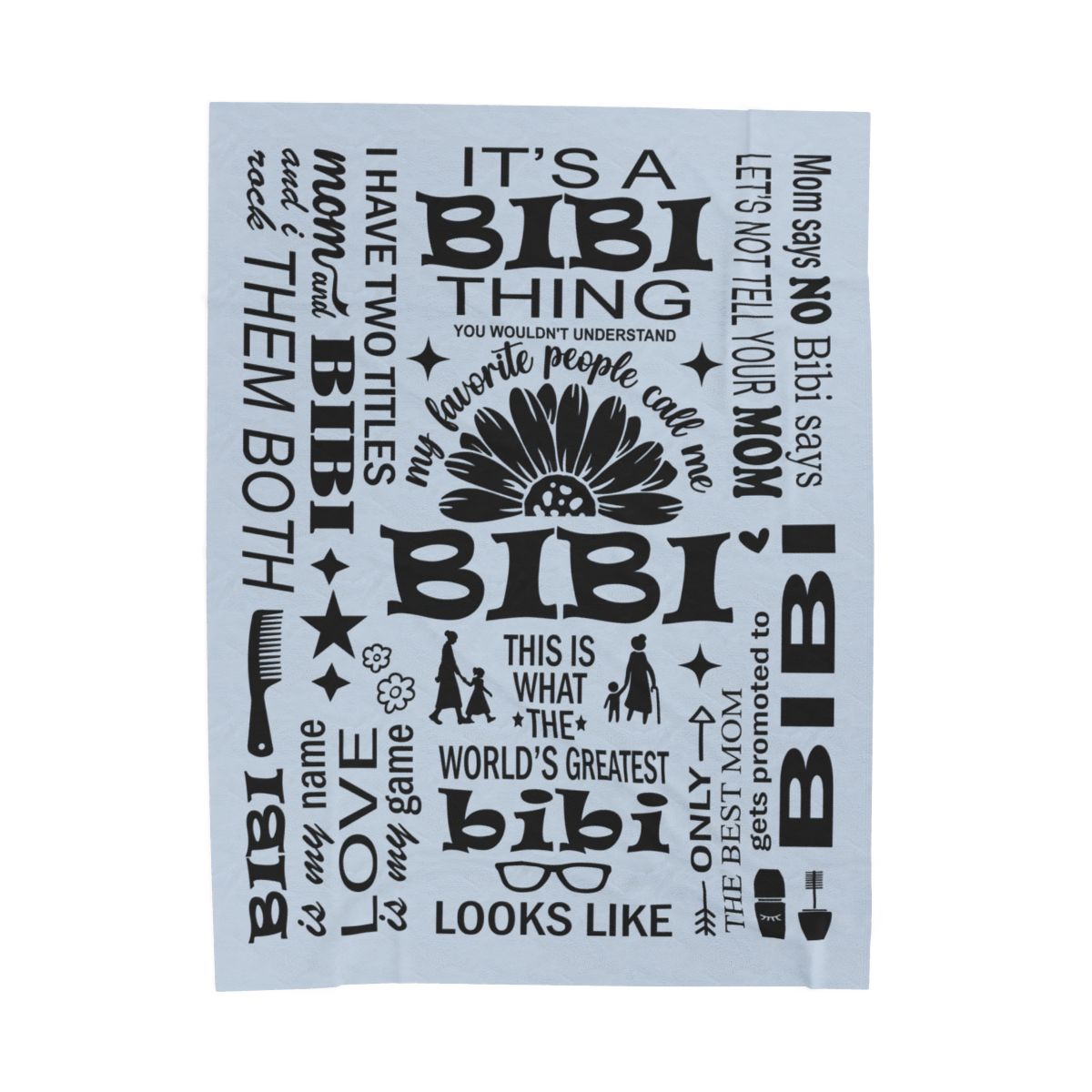 Bibi Quotes - Velveteen Plush Blanket - c161a25