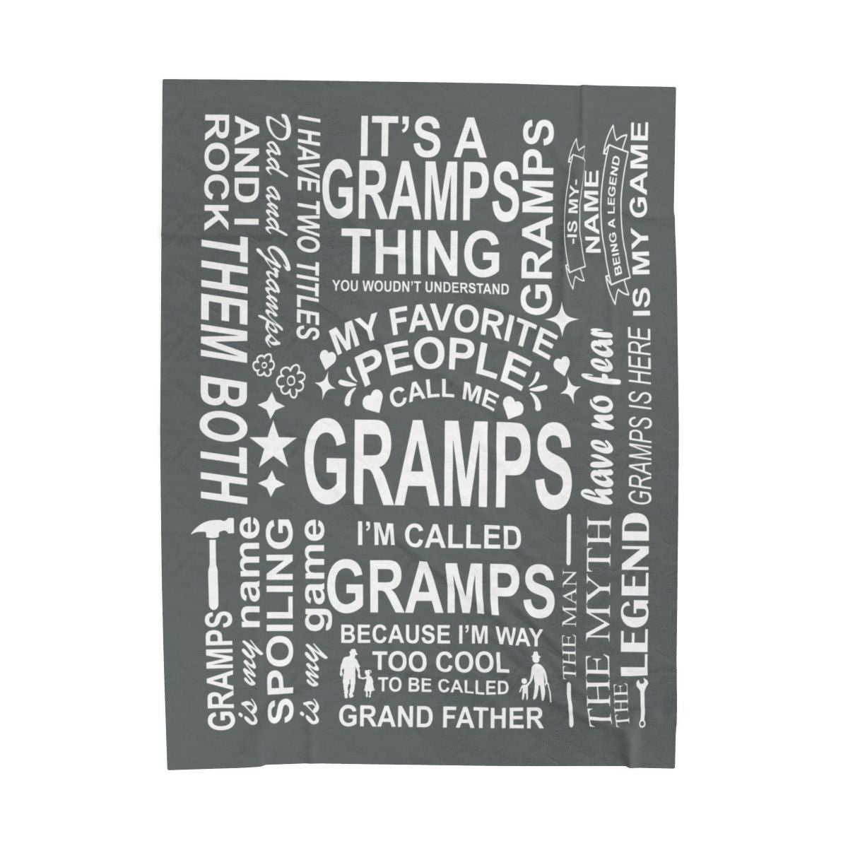 Gramps Quotes - Velveteen Plush Blanket - c151a25