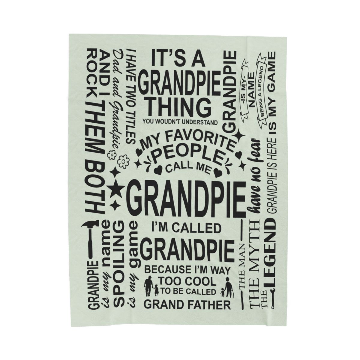 Grandpie Quotes - Velveteen Plush Blanket - c154a25