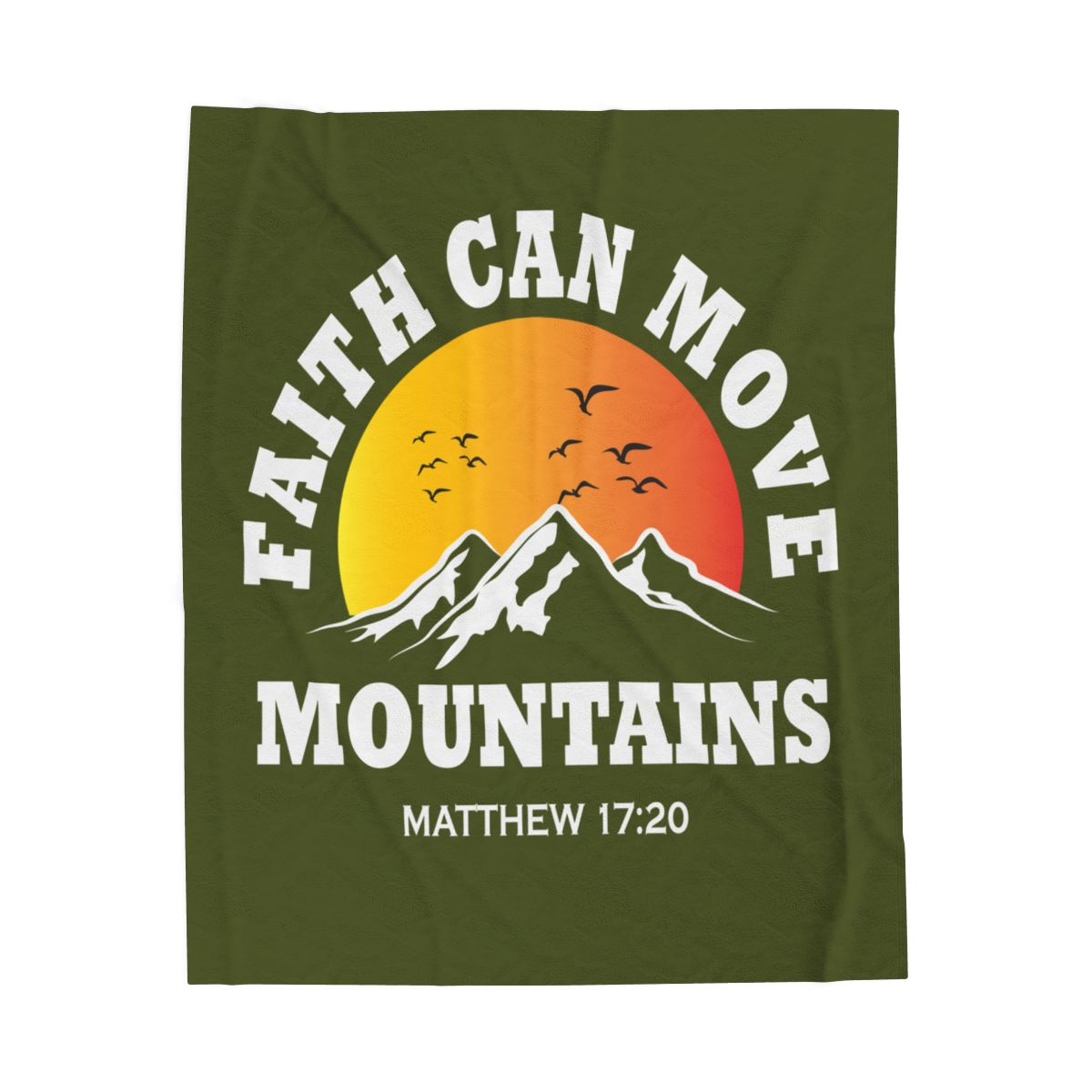 Faith Can Move Mountains Velveteen Blanket - c130a25