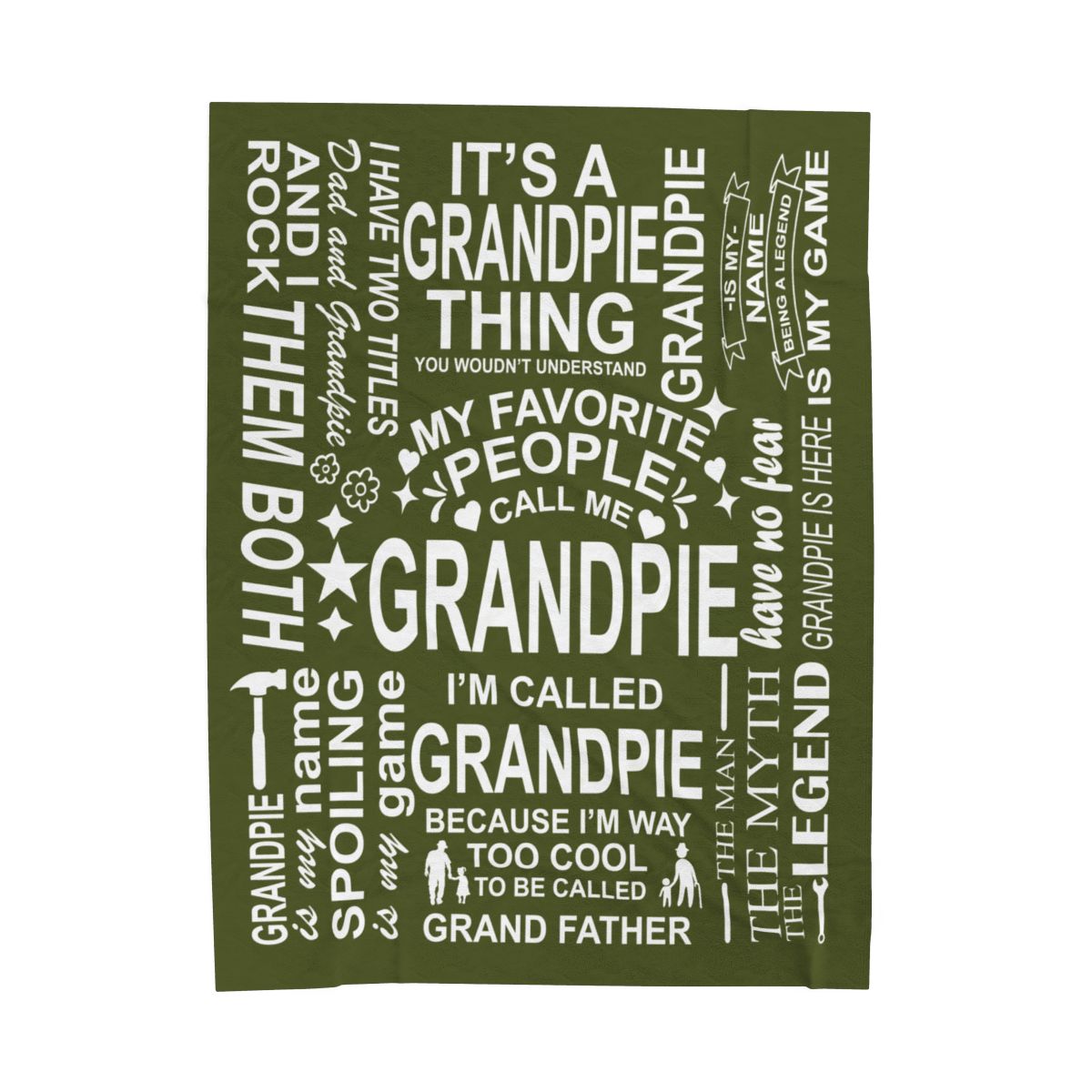 Grandpie Quotes - Velveteen Plush Blanket - c154a25