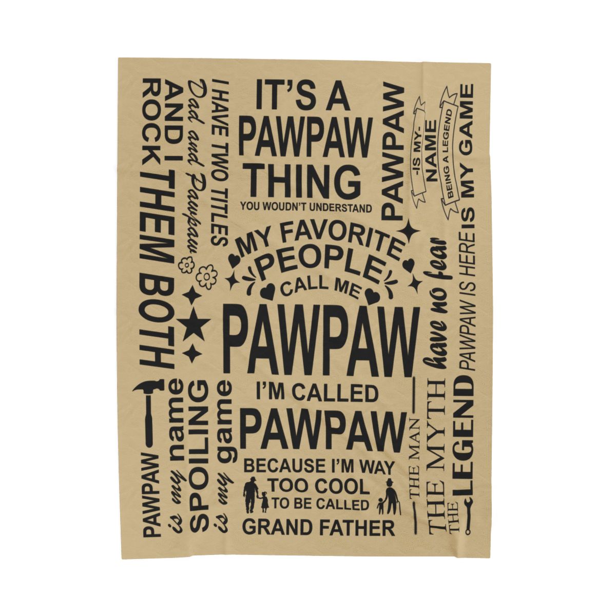 PawPaw Quotes - Velveteen Plush Blanket - c148a25