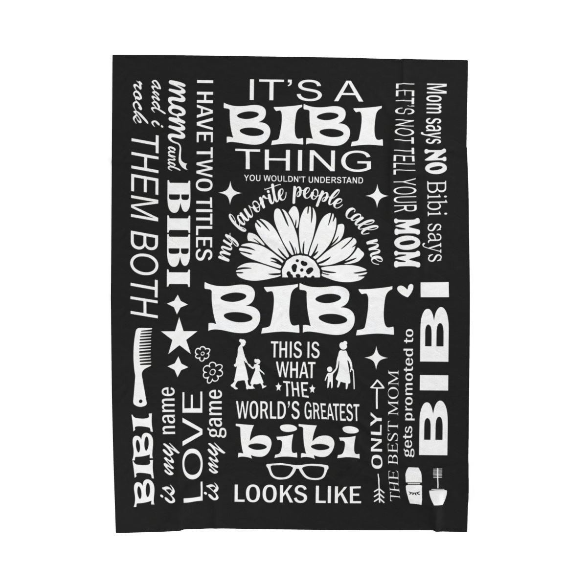 Bibi Quotes - Velveteen Plush Blanket - c161a25